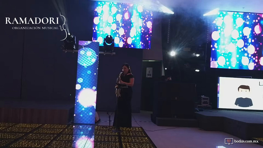 Saxofón con pistas