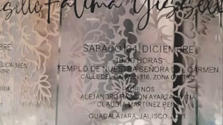 Invitación de acrílico