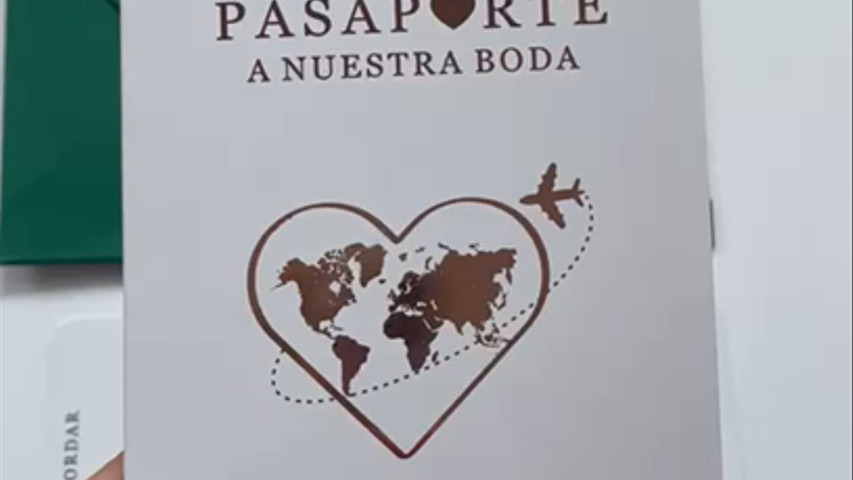 Invitación tipo pasaporte