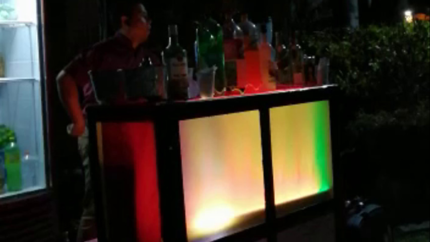 Barra bar iluminada