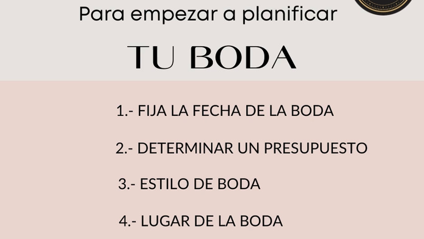 Pasos para organizar su boda