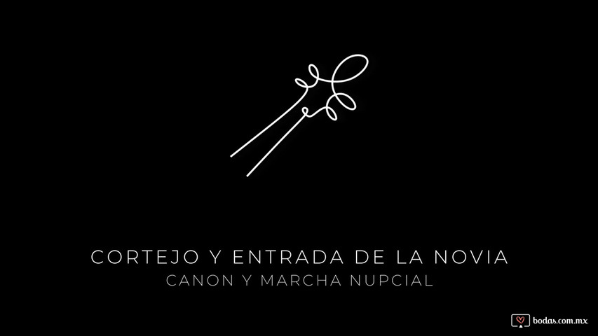 Cortejo de entrada: Canon de J. Pachelbel y Marcha Nupcial [Paquete tradicional]