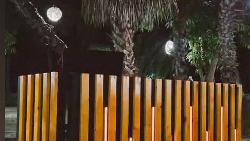 Wooden DJ booth