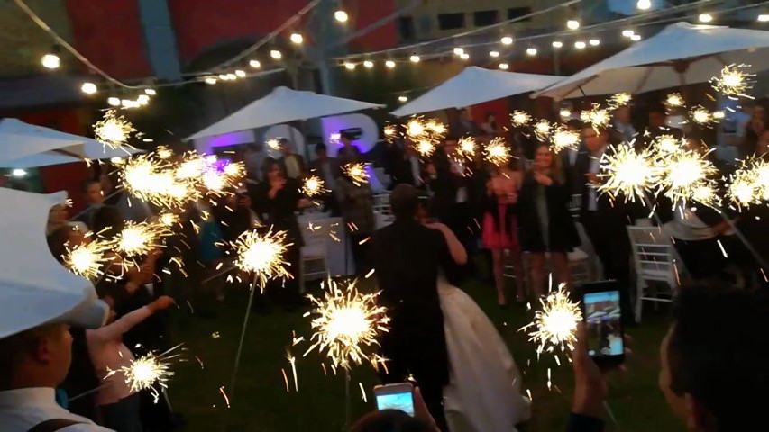 Bodas con luces de bengala