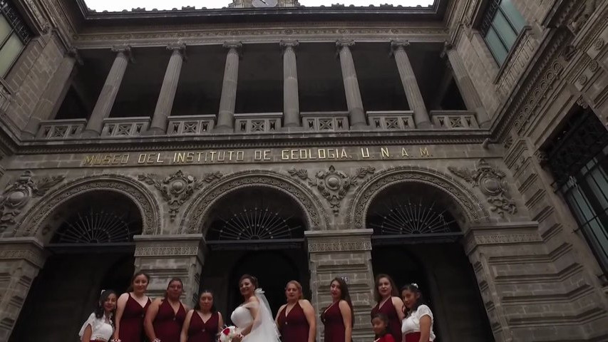 Sesión de backstage previa a la iglesia