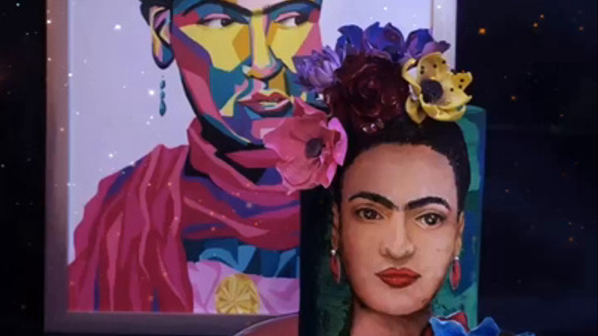 Pastel tematicobde Frida Kahlo para boda