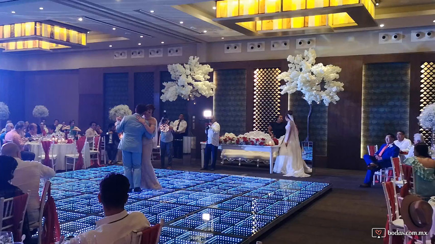 Novios en salón de Barceló