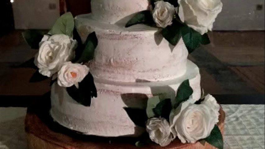 Pastel de boda en la playa 