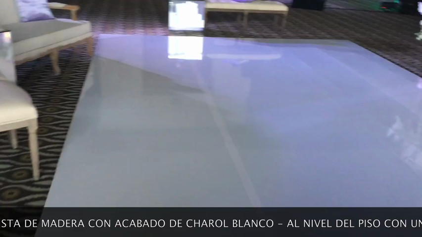 Pista de baile de madera con acabado en charol 