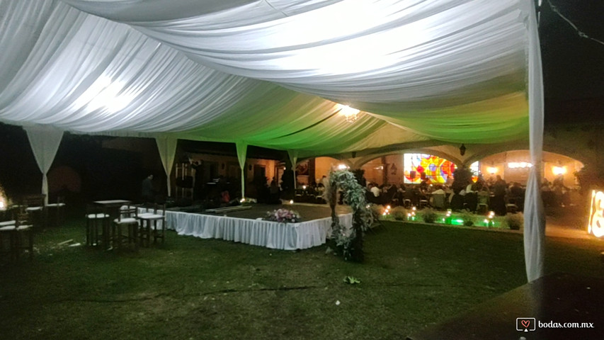 Carpa con cielo inglés