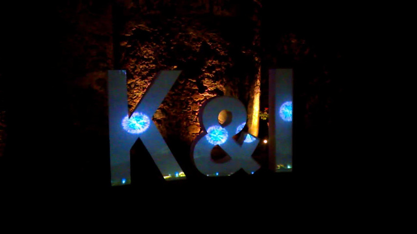 Video mapping en letras